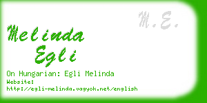 melinda egli business card